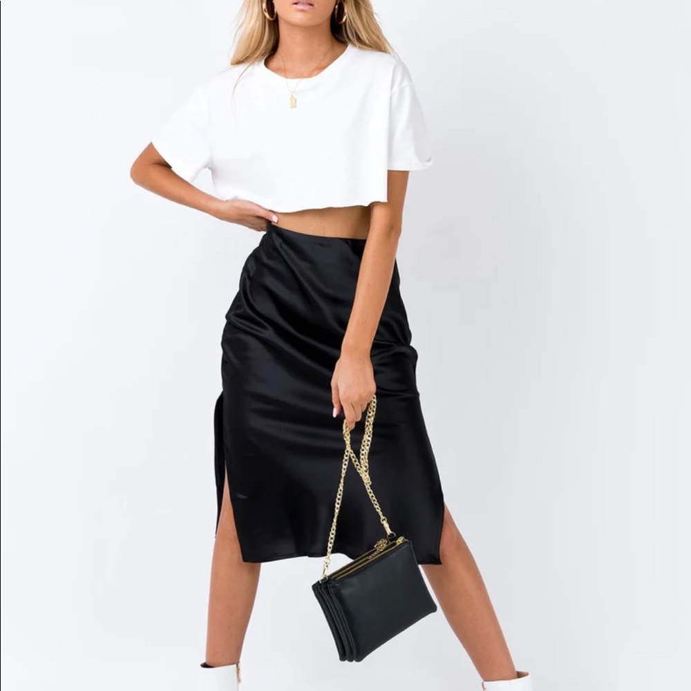 PRINCESS POLLY silky midi skirt